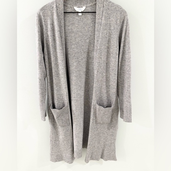 Time and Tru Women’s Open Front Long Line Cardigan Gray Size Large (12-14) - Picture 4 of 6